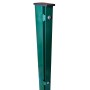 Moosgrüner Zaunpfosten für Doppelstabmatten, 6x4x120 cm, mit Abdeckleiste.