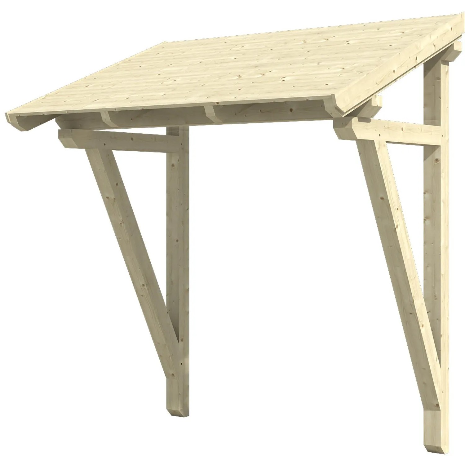 Skan Holz Haustür-Vordach Paderborn 2 Natur 242 cm x 156 cm