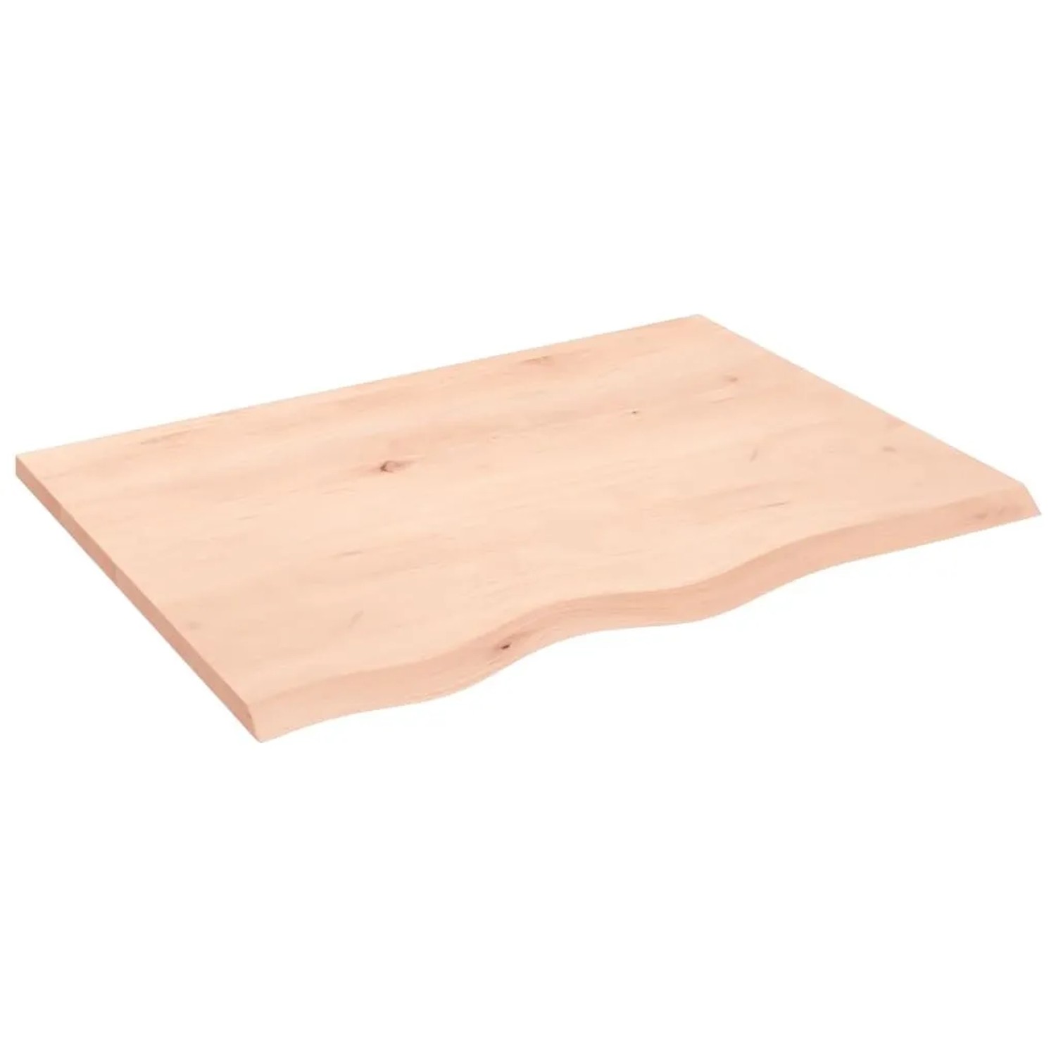 vidaXL Tischplatte 80x60x2 cm Massivholz Eiche Unbehandelt 3156296