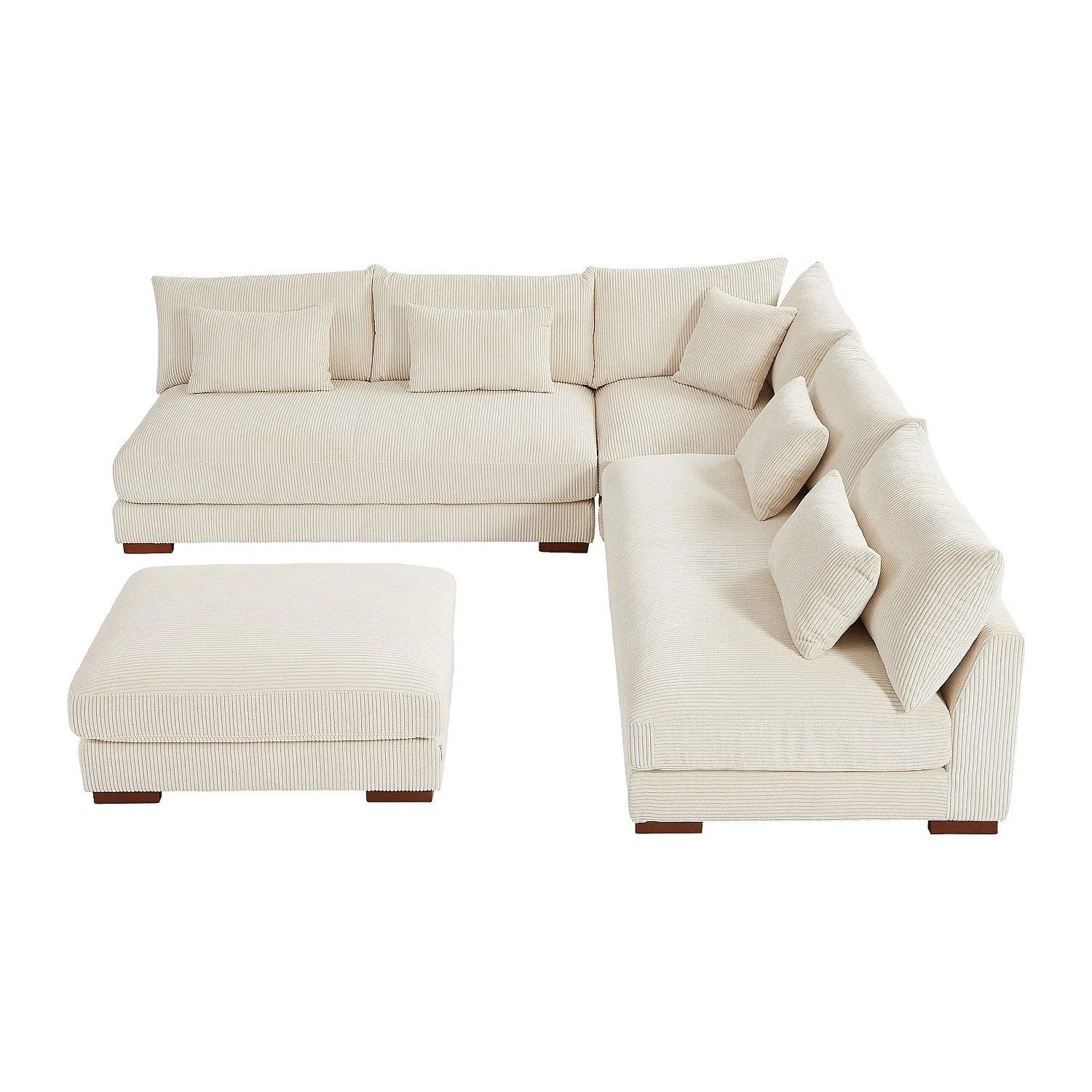 Vente-unique Sofa Ohne Schlafmöglichkeit Sperone Beige 102 cm  275 cm