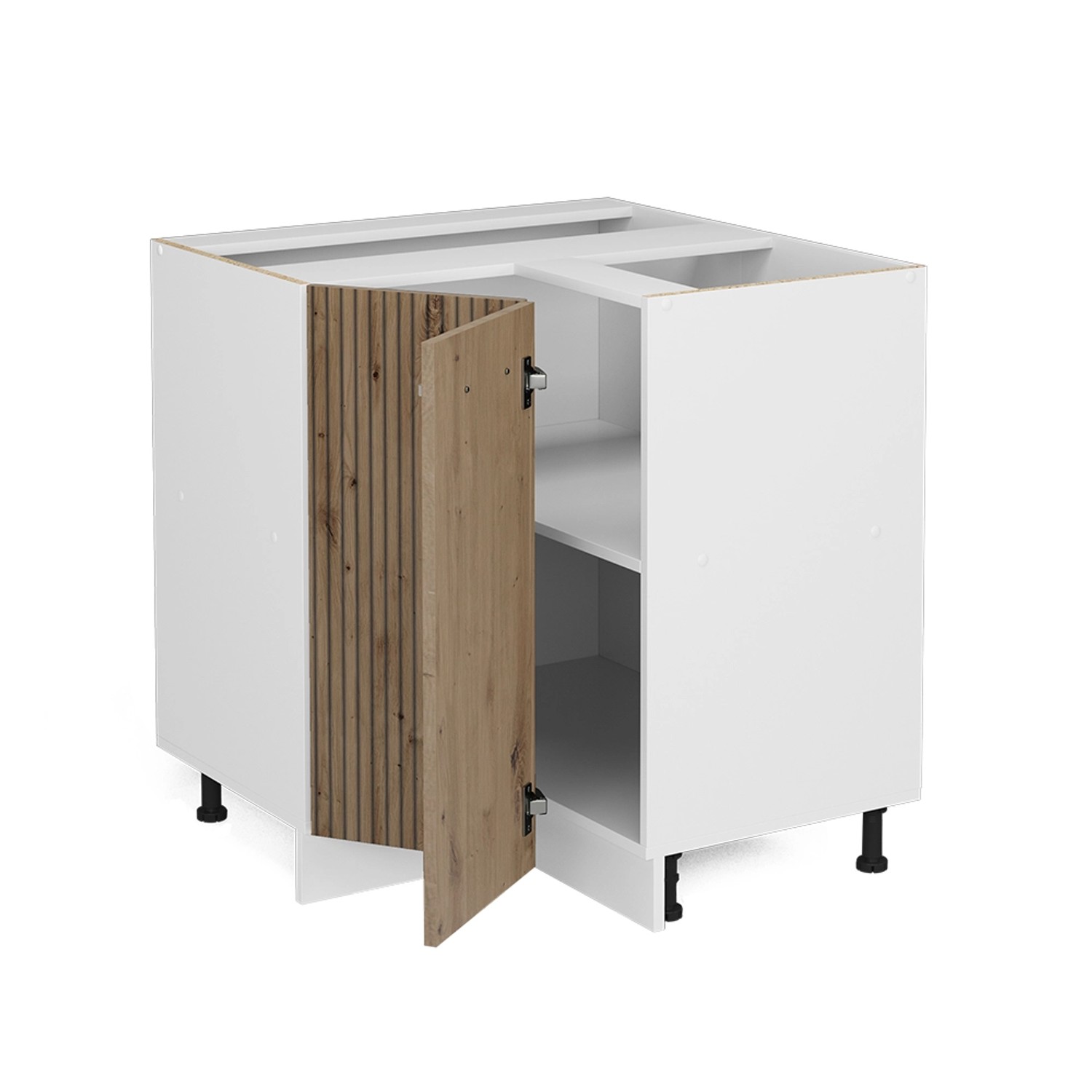 Vicco Eckunterschrank R-Line Küchen Eckschrank Artisan-Eiche/Weiß 76 cm AP Eiche