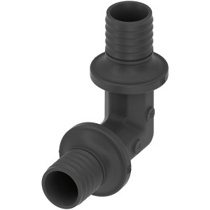 Teceflex Winkelkupplung 90° 20mm, dunkelgrau, aus PPSU-Kunststoff für Trinkwasser- und Heizungsinstallation.