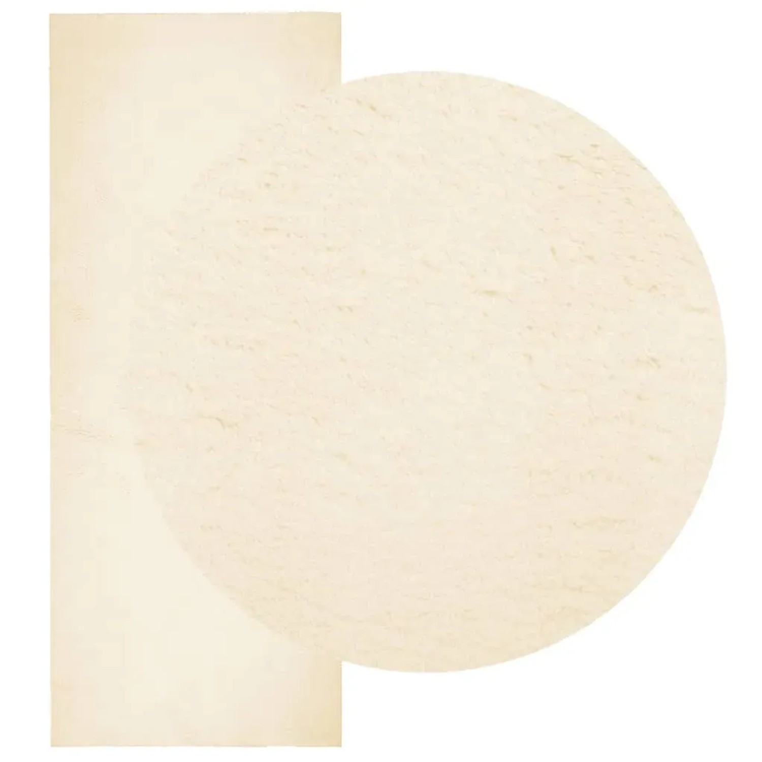 Cremefarbener, waschbarer Kurzflor-Teppich (80x200 cm) von vidaXL.