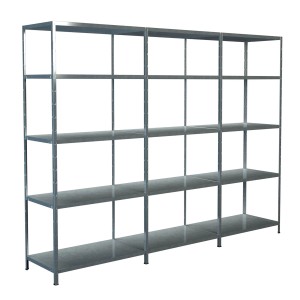 Verzinktes Schulte Steckregal, Grund- und Anbauregale mit 15 Böden, 200x360x50 cm.