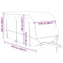 Graue vidaXL Schutzhülle für Wohnwagen, 670x250x220 cm, aus Vliesstoff, schützt vor Frost und Witterung.