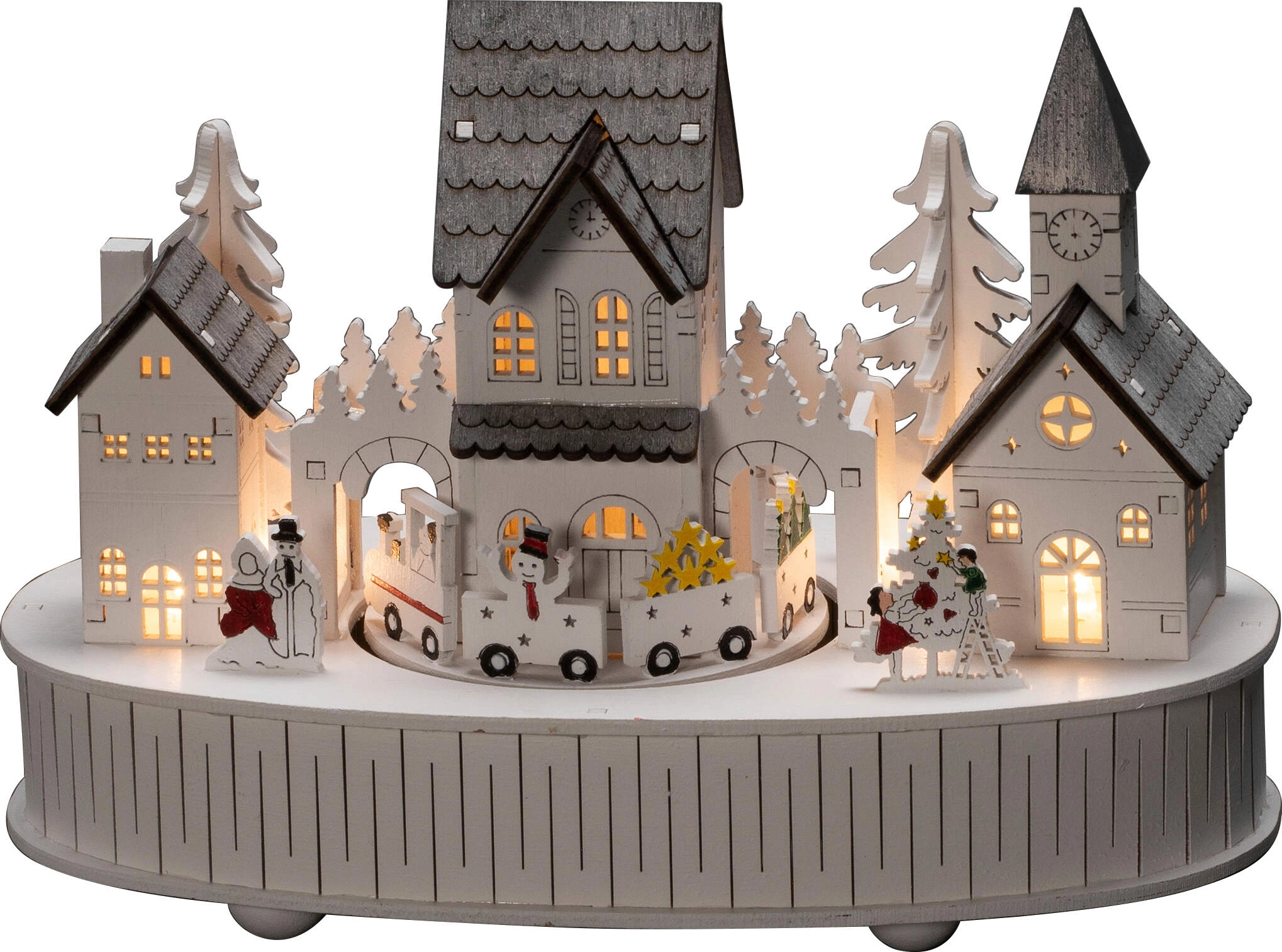 Konstsmide LED Holzsilhouette Haus und Kirche mit Spieluhr 5 Dioden  Warmweiß kaufen bei OBI