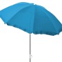 Blauer MOJAWO Strandschirm mit Knickfunktion, Ø 1,80m, ideal für Strand und Garten.
