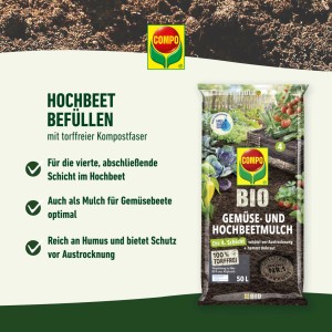 Compo Bio Gemüse- und Hochbeetmulch Torffrei 50 l