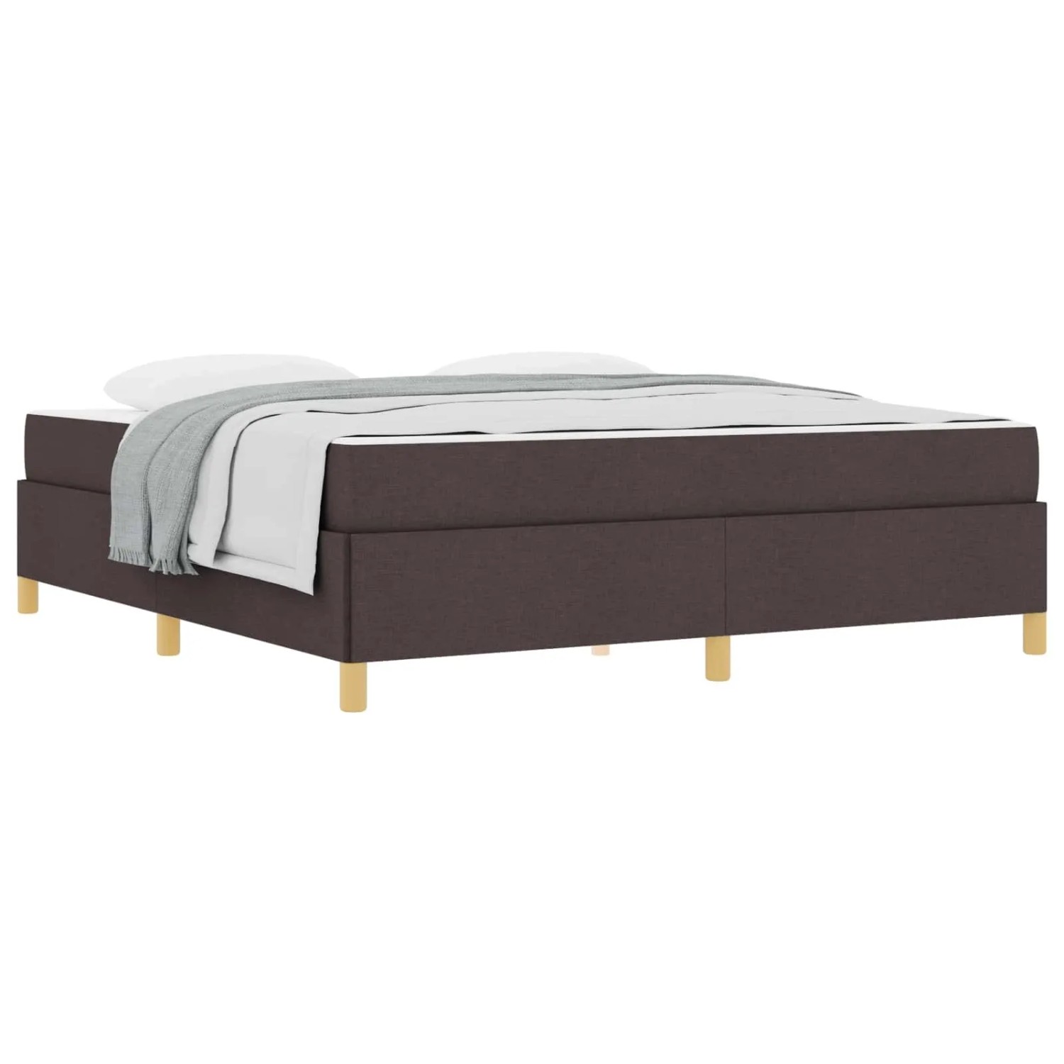 vidaXL Bettrahmen mit Matratze Dunkelbraun 180 x 200 cm Stoff 3398958