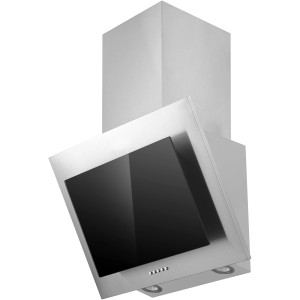 Respekta Dunstabzugshaube CH2060SBM, 60 cm, Glas Schwarz, Edelstahl Korpus.