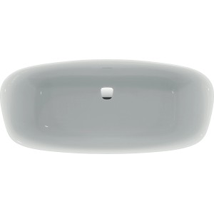 Freistehende, ovale Ideal Standard Badewanne Dea, 170x75 cm, in Weiß, Aufsicht.