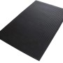 Schwarze KARAT Anti-Ermüdungsmatte Softer-Work-Mat mit gerippter Oberfläche, 60x1600 cm.
