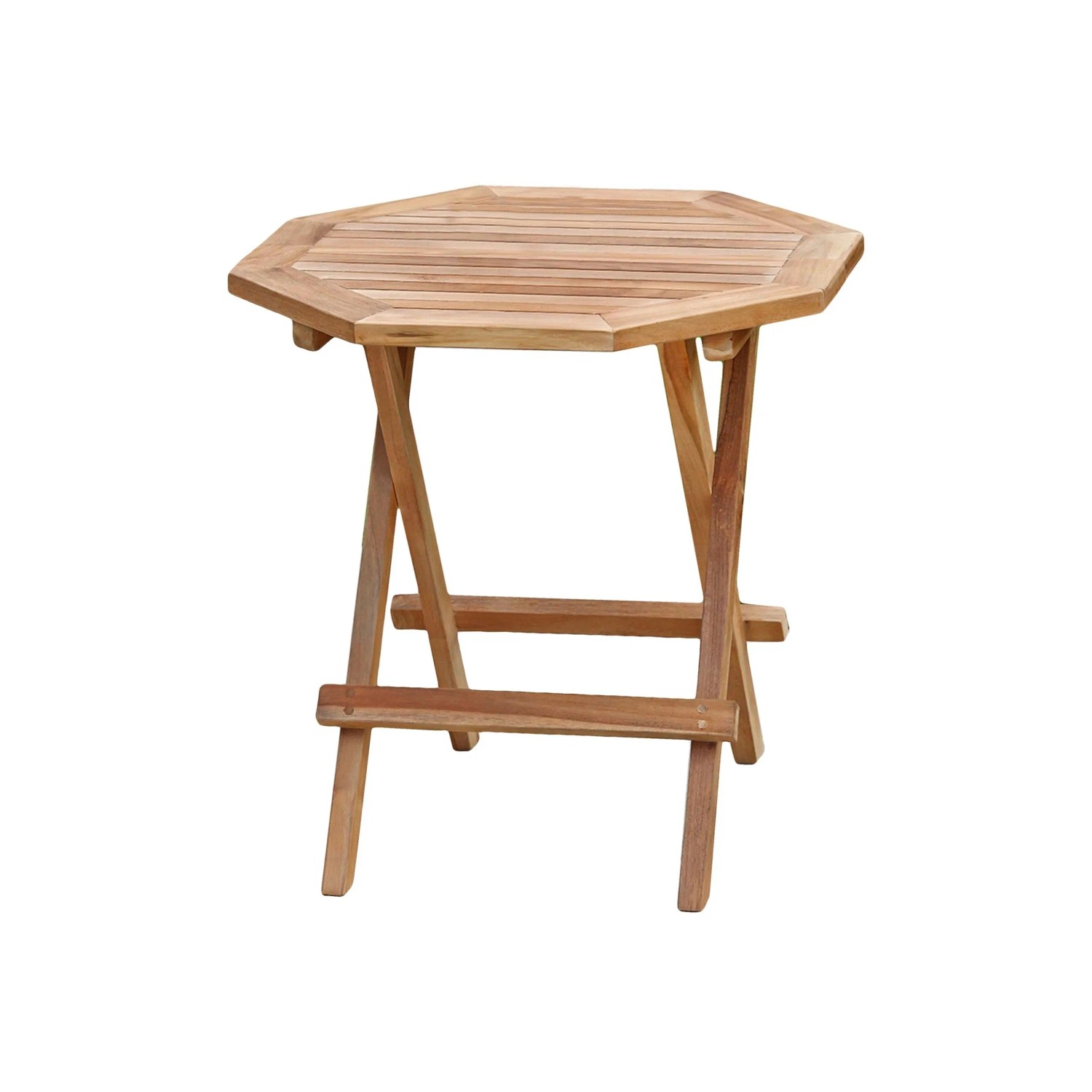 DELUKE Gartentisch NELLA Achteckig Teak TeakBraun 50x50x50cm Garten Beistelltisch Wetterfest Outdoor Tisch