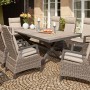 Siena Garden Corido Dining Move Sessel, anthrazit-matt, mit verstellbarer Rückenlehne und komfortablen Kissen.