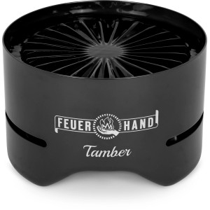 Feuerhand Tischgrill Tamber, Ø 20 cm, Tiefschwarz. Kompakter Holzkohlegrill für den Tisch.