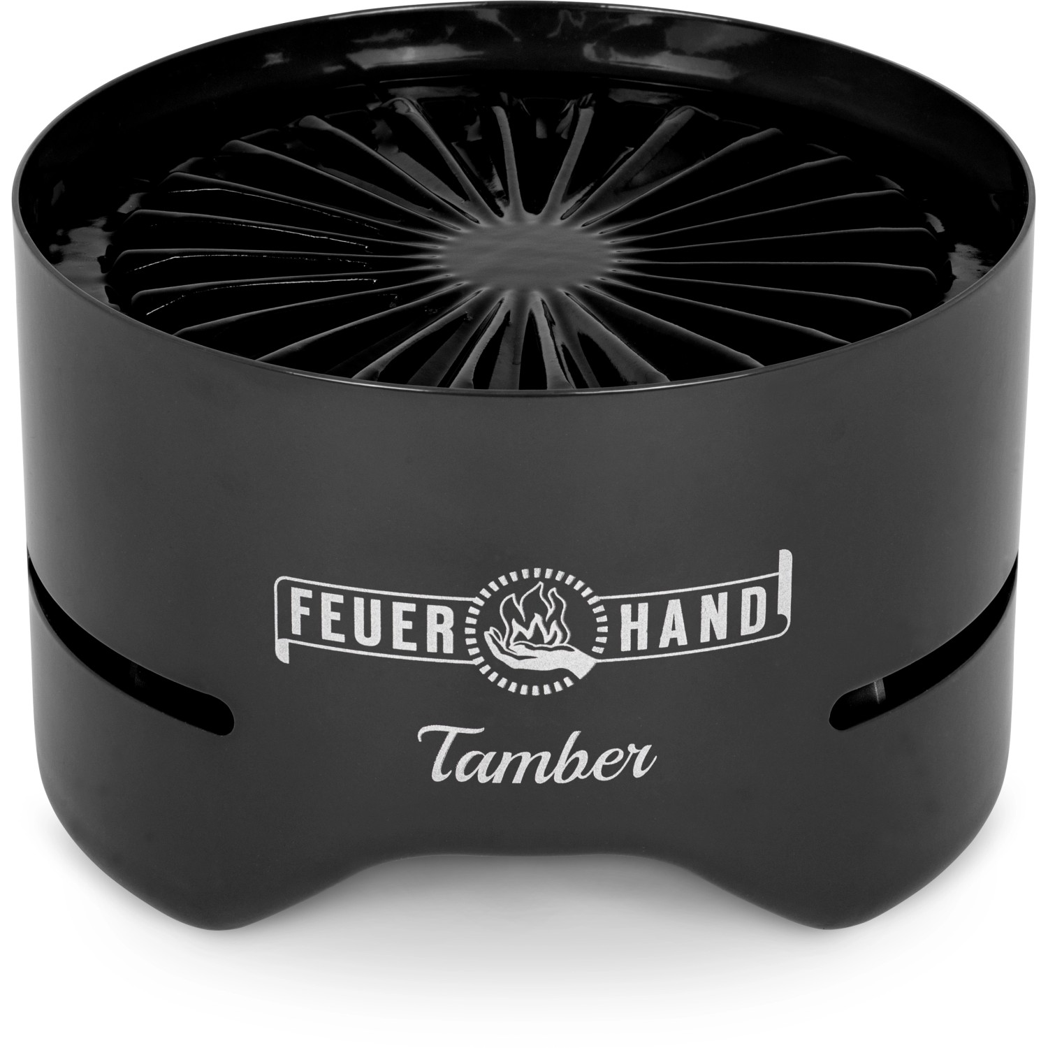 Feuerhand Tischgrill Tamber, Ø 20 cm, Tiefschwarz. Kompakter Holzkohlegrill für den Tisch.