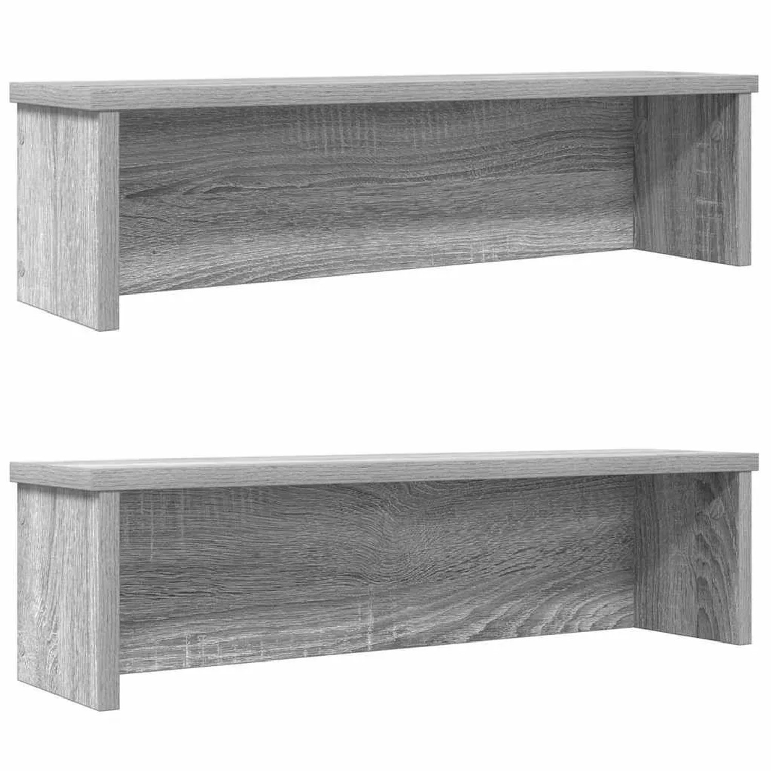 vidaXL Küchenregale Stapelbar 2 Stk Grau Sonoma 50x15x16 cm 860492