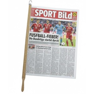 BigDean Zeitungshalter Primus mit Einspannlänge 60cm Buche Natur