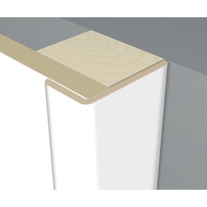 Weiße Winkelleiste (28x28 mm) als Zubehör für Paneele, zur Verkleidung von 90° Ecken.
