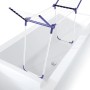 Leifheit Wäscheständer Pegasus 120 Compact in Badewanne, schmaler, klappbarer Trockner mit Flügeln.