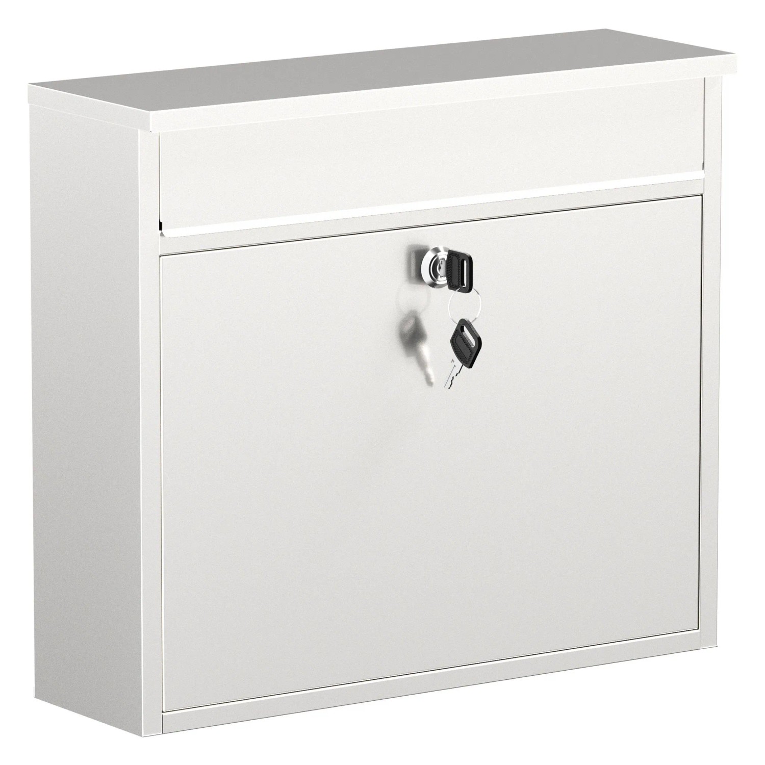 Wiltec Briefkasten V13 Edelstahl 360X115X320Mm Schloss Klappe Postkasten Stahl