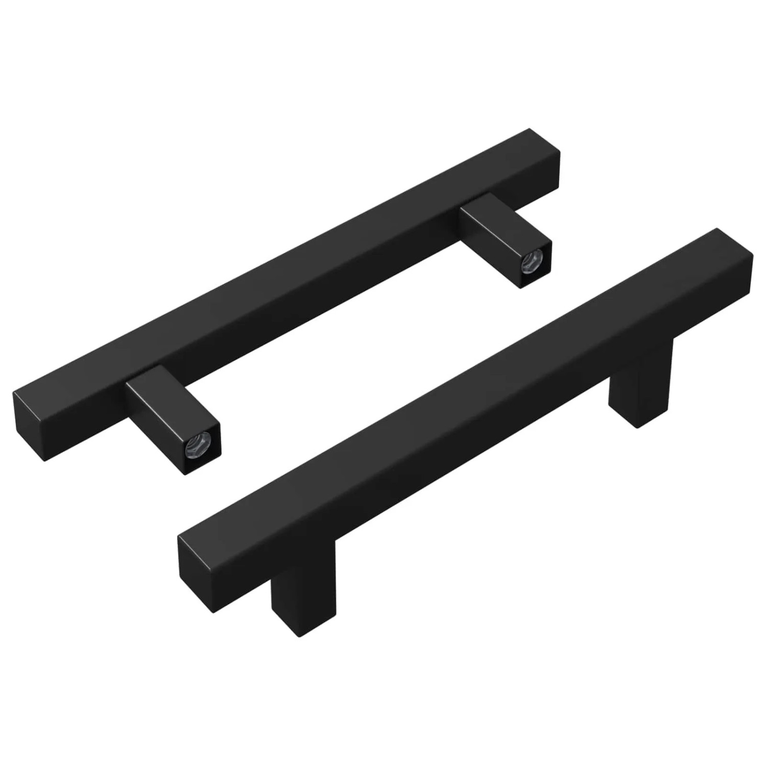 vidaXL Schrankgriff 2 Stk Schwarz 150 x 12,3 x 35,2 mm Edelstahl 864722