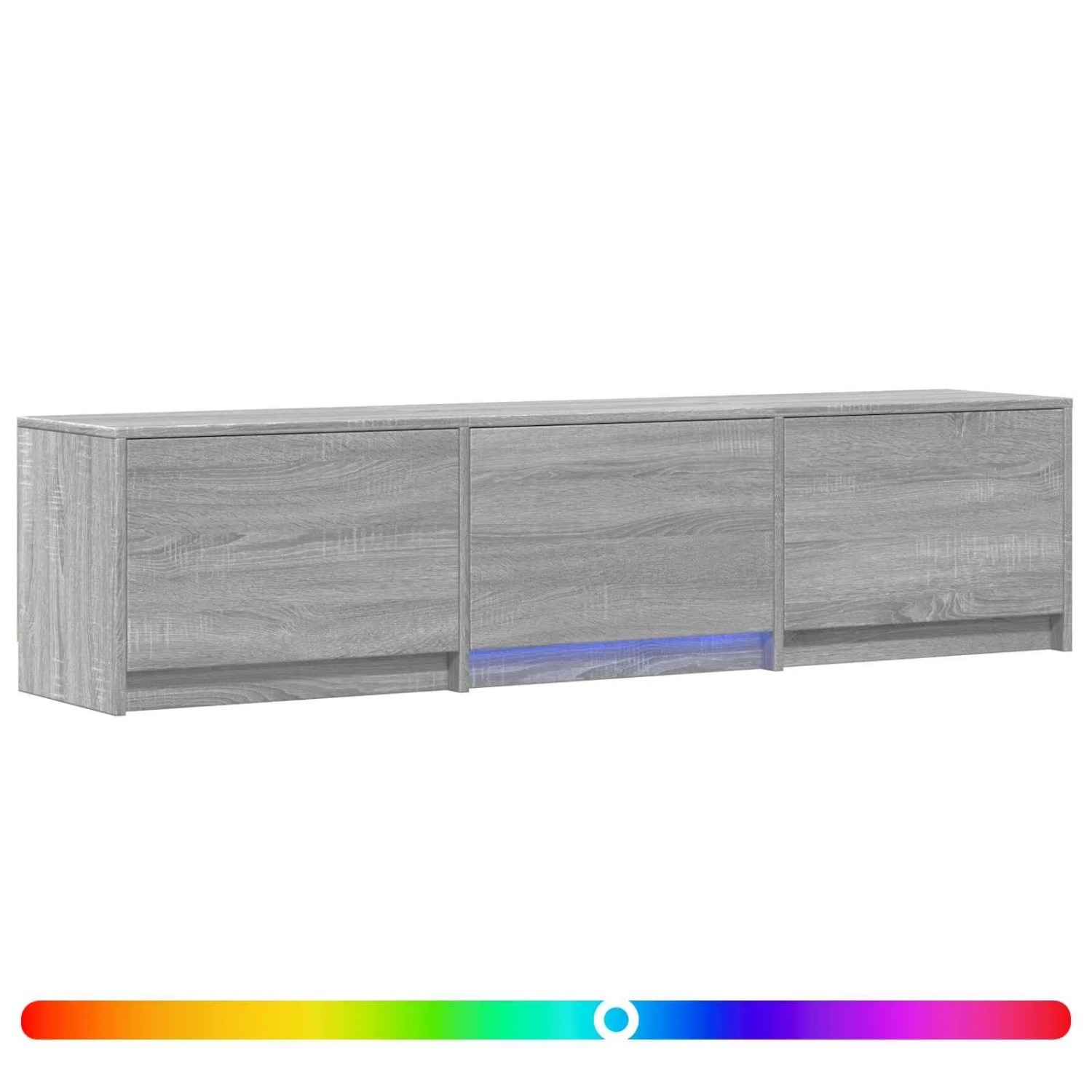 vidaXL Fernsehschrank mit LED Graues Sonoma 165 x 34 x 40 cm 3418719