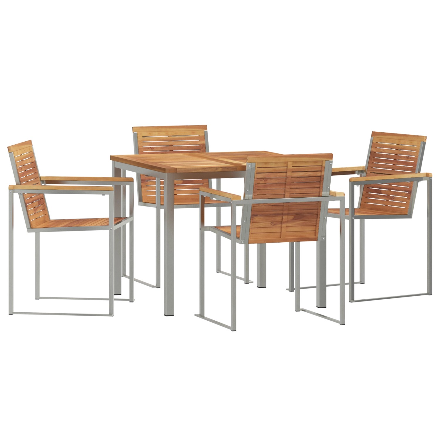 vidaXL 5-Teiliges Garten-Essset aus Massivem Teakholz 3334822 günstig online kaufen