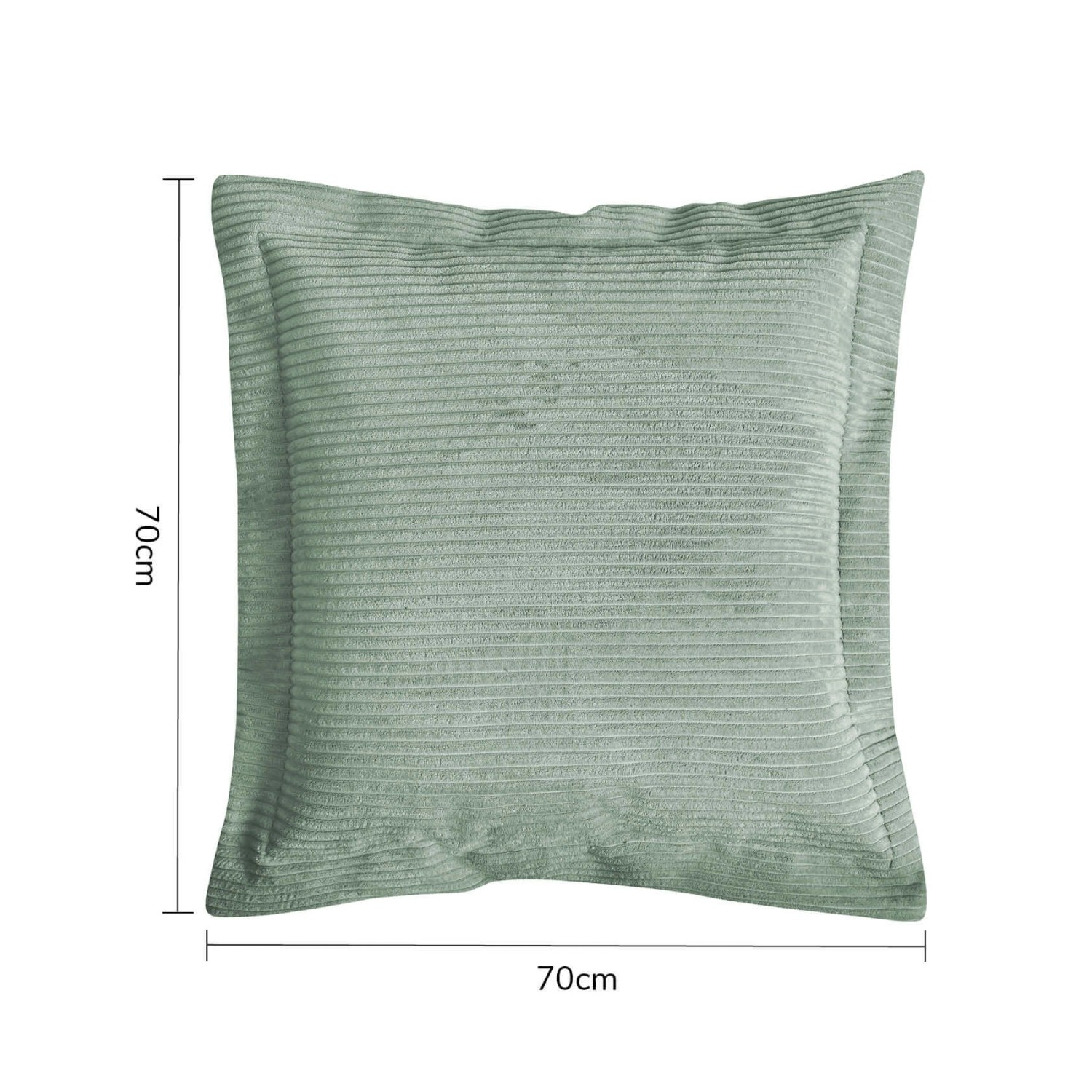 Mokebo Sofakissen 'Wölkchen' aus Cord, grünes Couchkissen, 70x70cm.