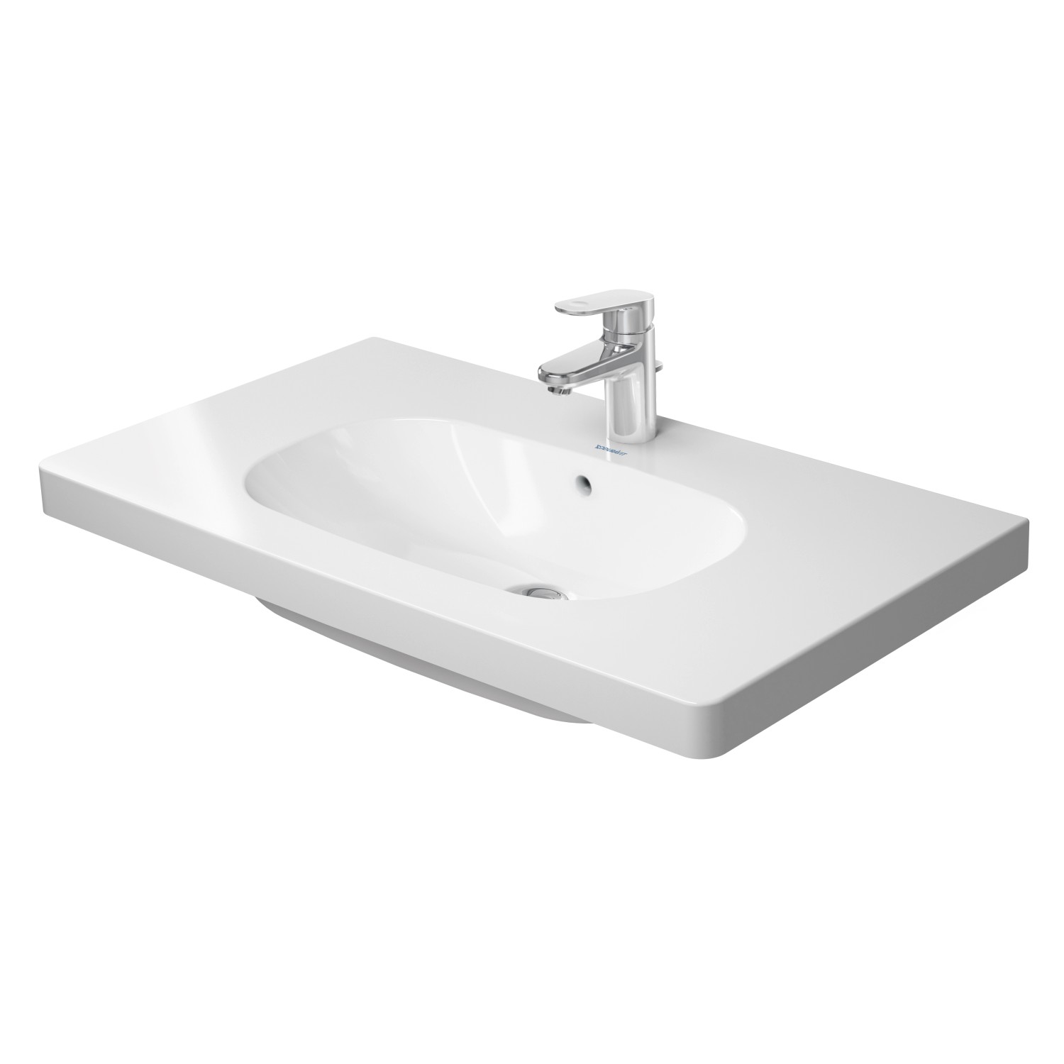 Duravit Möbelwaschbecken D-Code 85 cm Weiß mit 1 Hahnloch