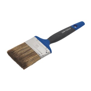 LUX Flachpinsel Soft Grip Lasur, 70 mm Borstenbreite, für präzise Lasurarbeiten.