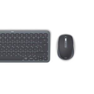 Kabelloses Hama Multi-Device Tastatur-Maus-Set WKM-500, QWERTZ, schwarz, für Computer & Multimedia.
