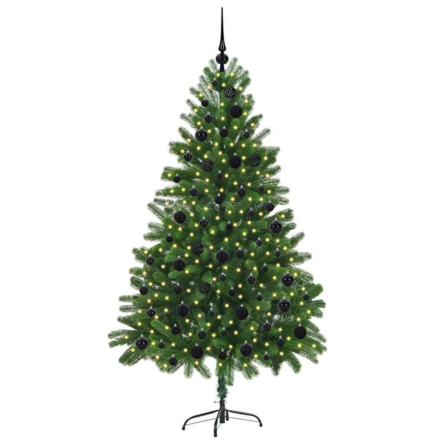 vidaXL Weihnachtsbaum mit 300 LEDs mit Ständer Grün 180 cm PE 3396332