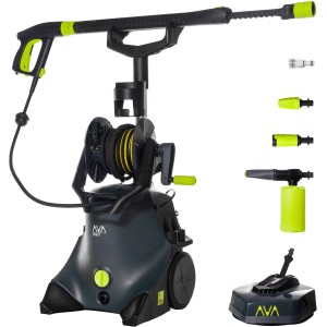 AVA Smart P60 X-Large Hochdruckreiniger mit Zubehör, Zoomlanze und Schlauchtrommel.