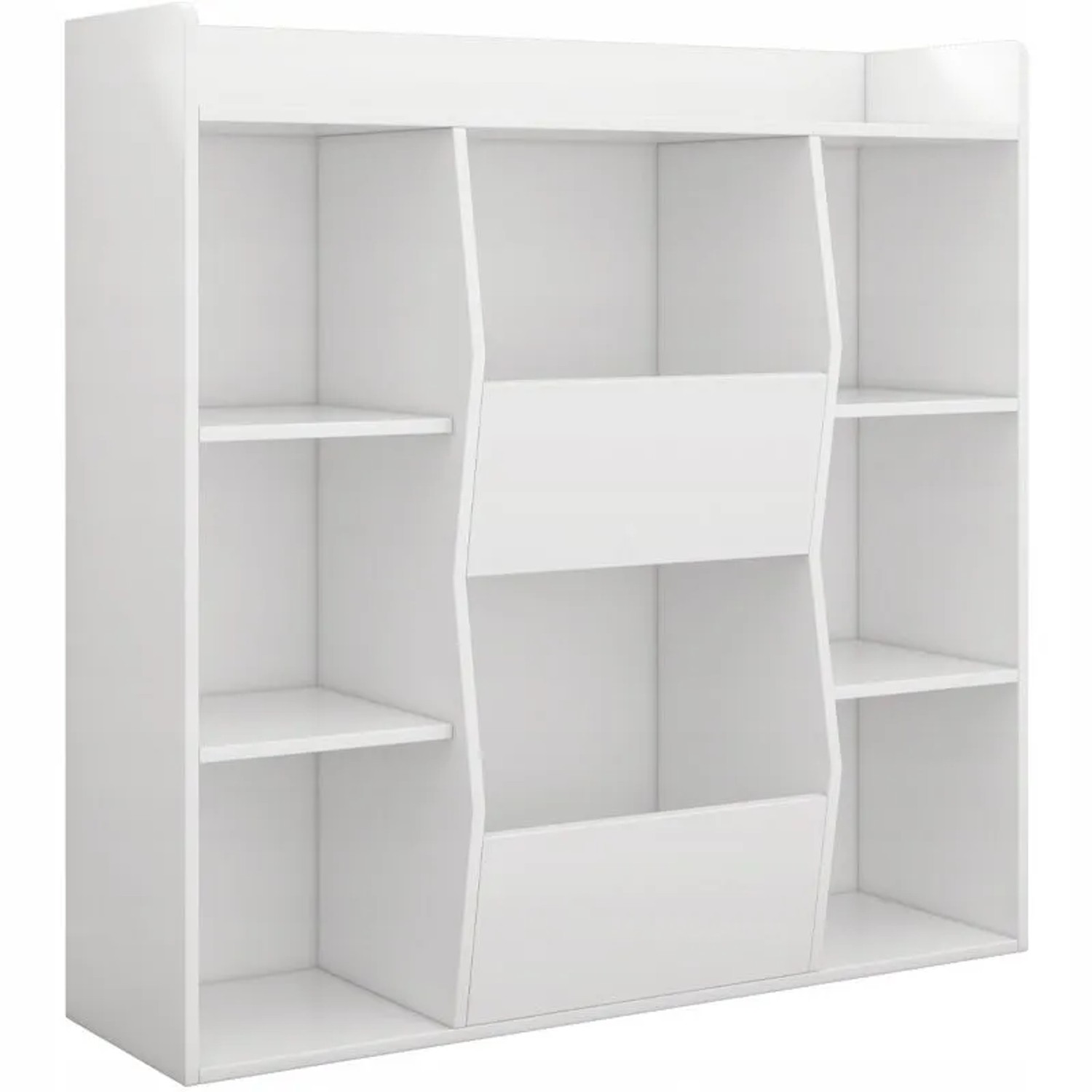 Rebiko Offenes Regal Geräumige Kommode Kalax Weiß für Bücher Büro Modern Groß