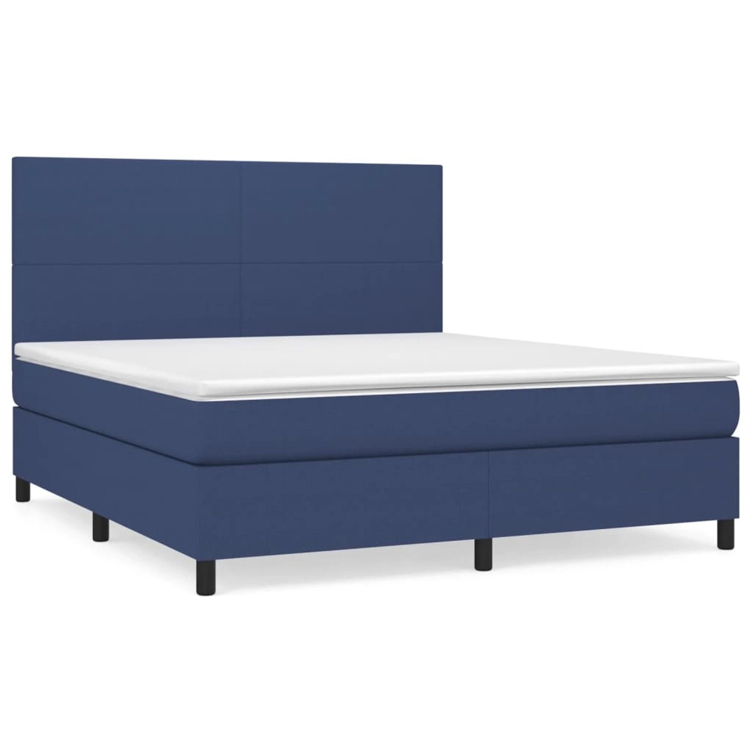 vidaXL Boxspringbett mit Matratze Blau 180x200 cm Stoff 3141639 günstig online kaufen