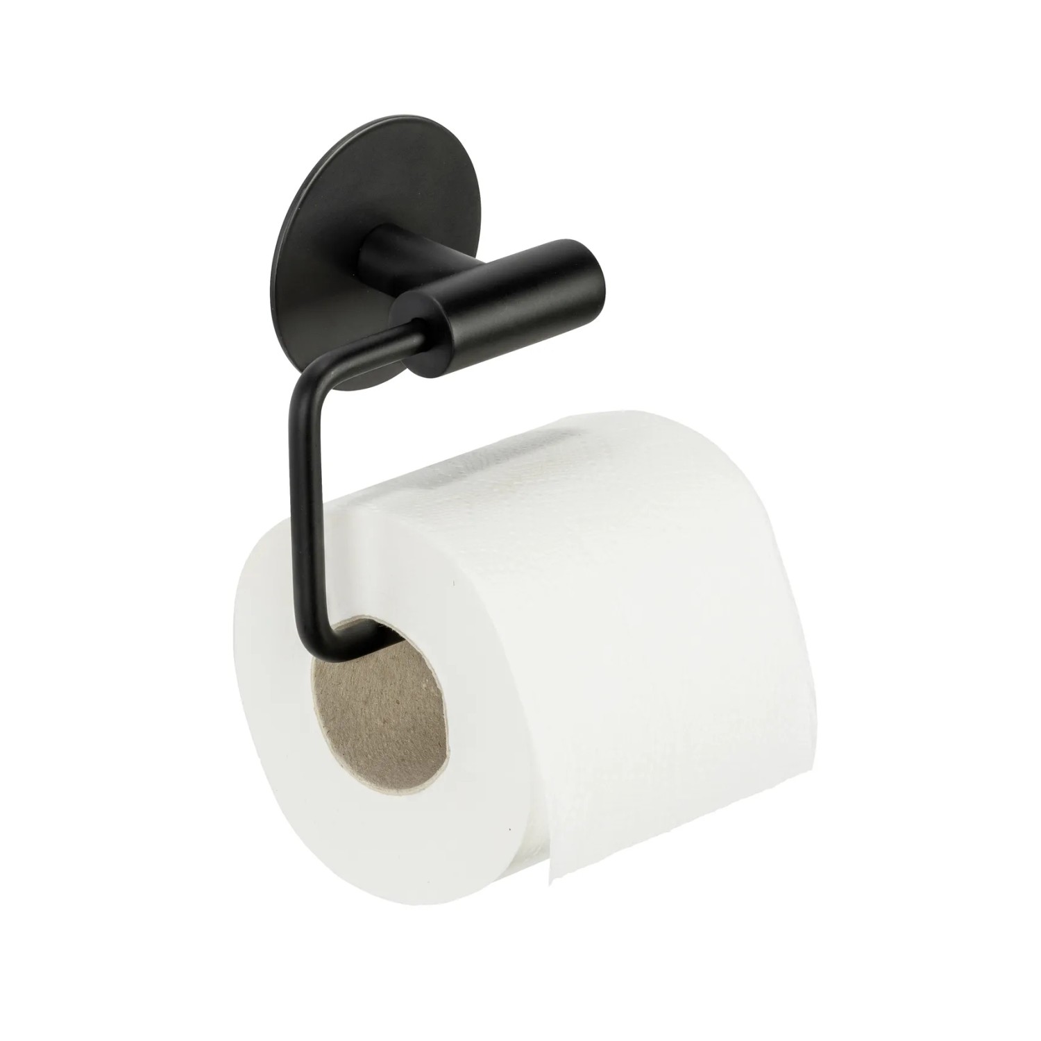 Schöner Wohnen Toilettenpapierhalter Meleto, schwarz, mit Papierrolle.