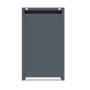 Anthrazitfarbene Mülltonnenbox aus Metall für 1 Mülltonne. Modernes Design für den Außenbereich.