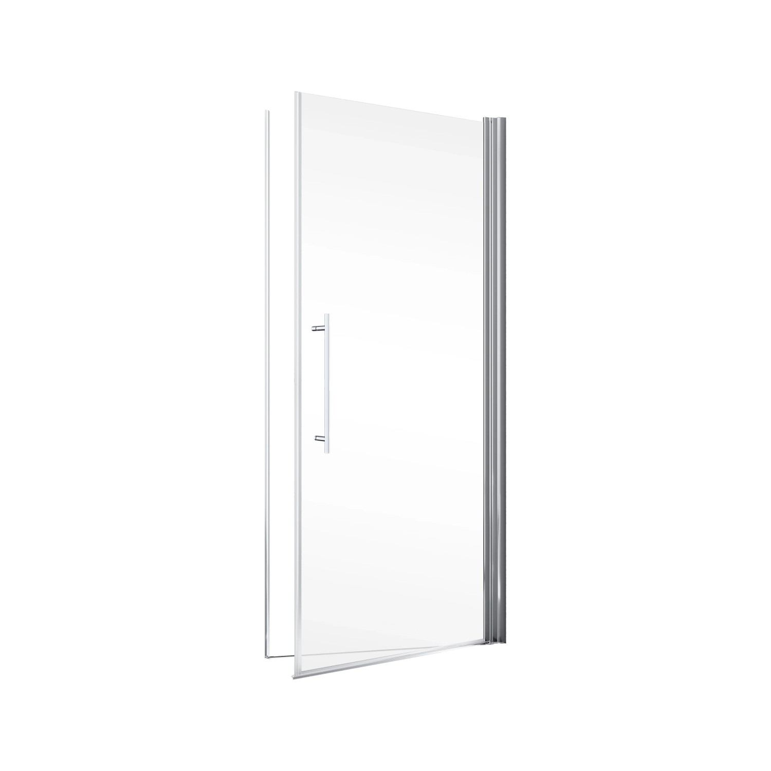Schulte Alexa Style 2.0 Drehtür, 80x192cm, für Nische, mit Griff und transparentem Glas.