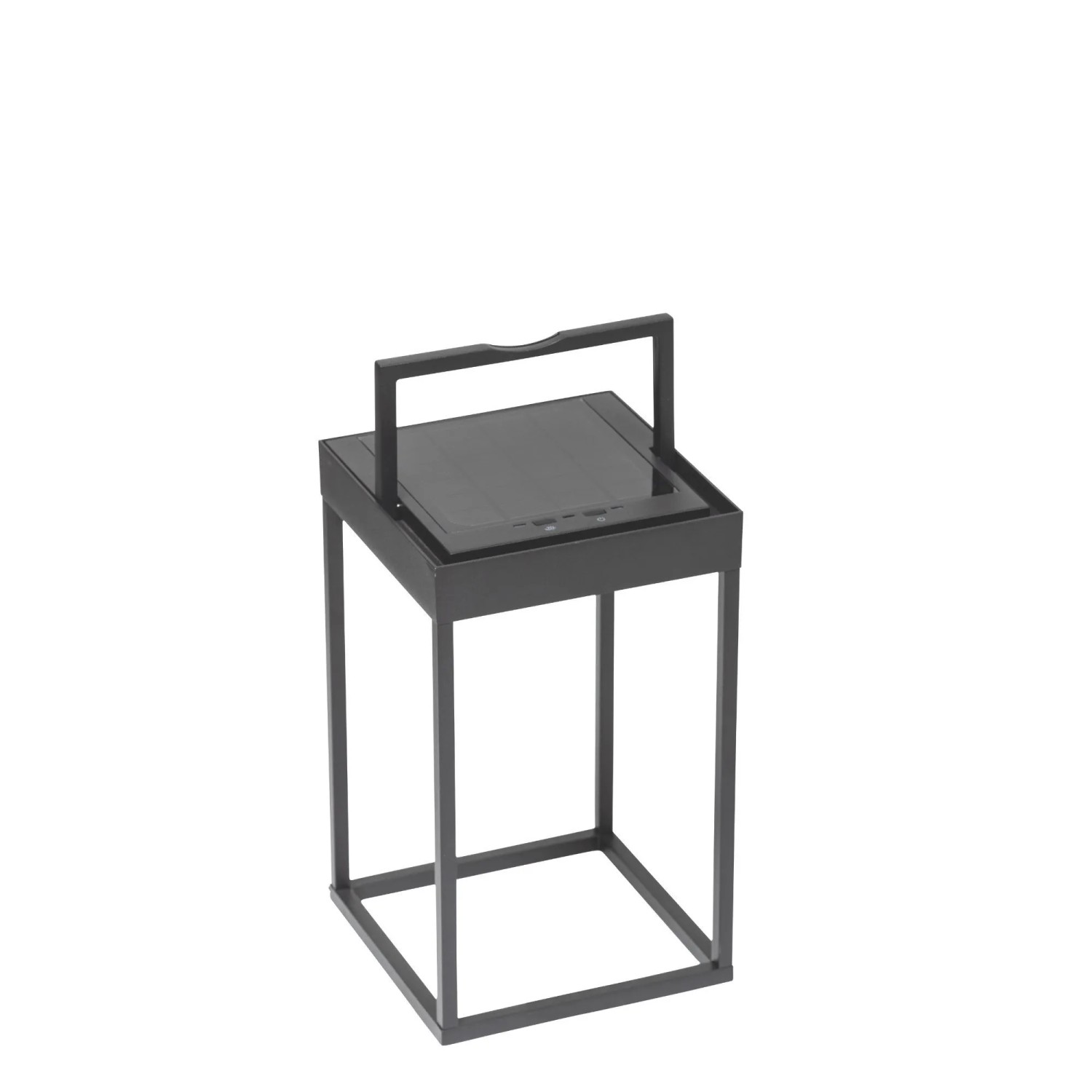 Kettler LED Laterne Eckig Offen L 30 Cm Dunkelgrau