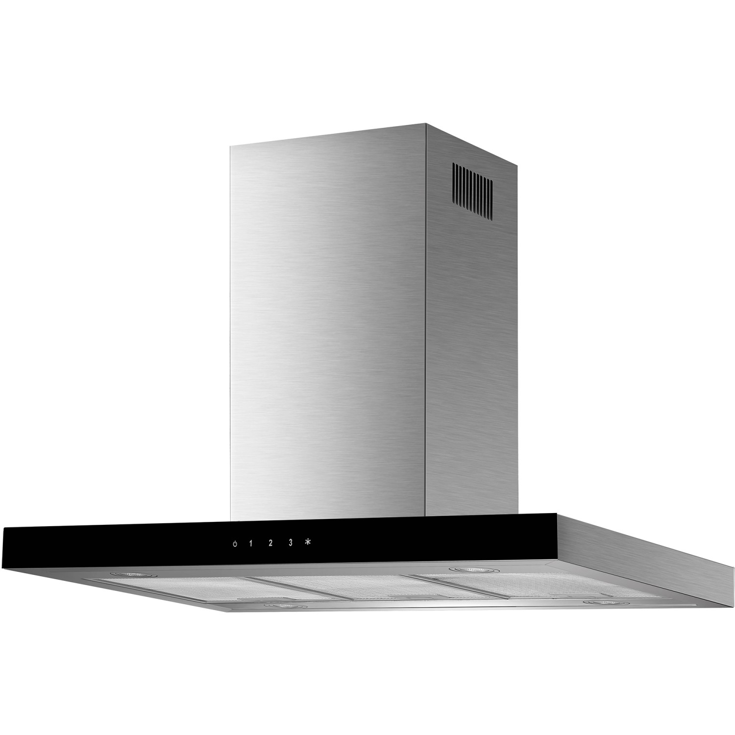 Respekta Dunstabzugshaube CH44099GISAM 90 cm Glas Schwarz EEK: A