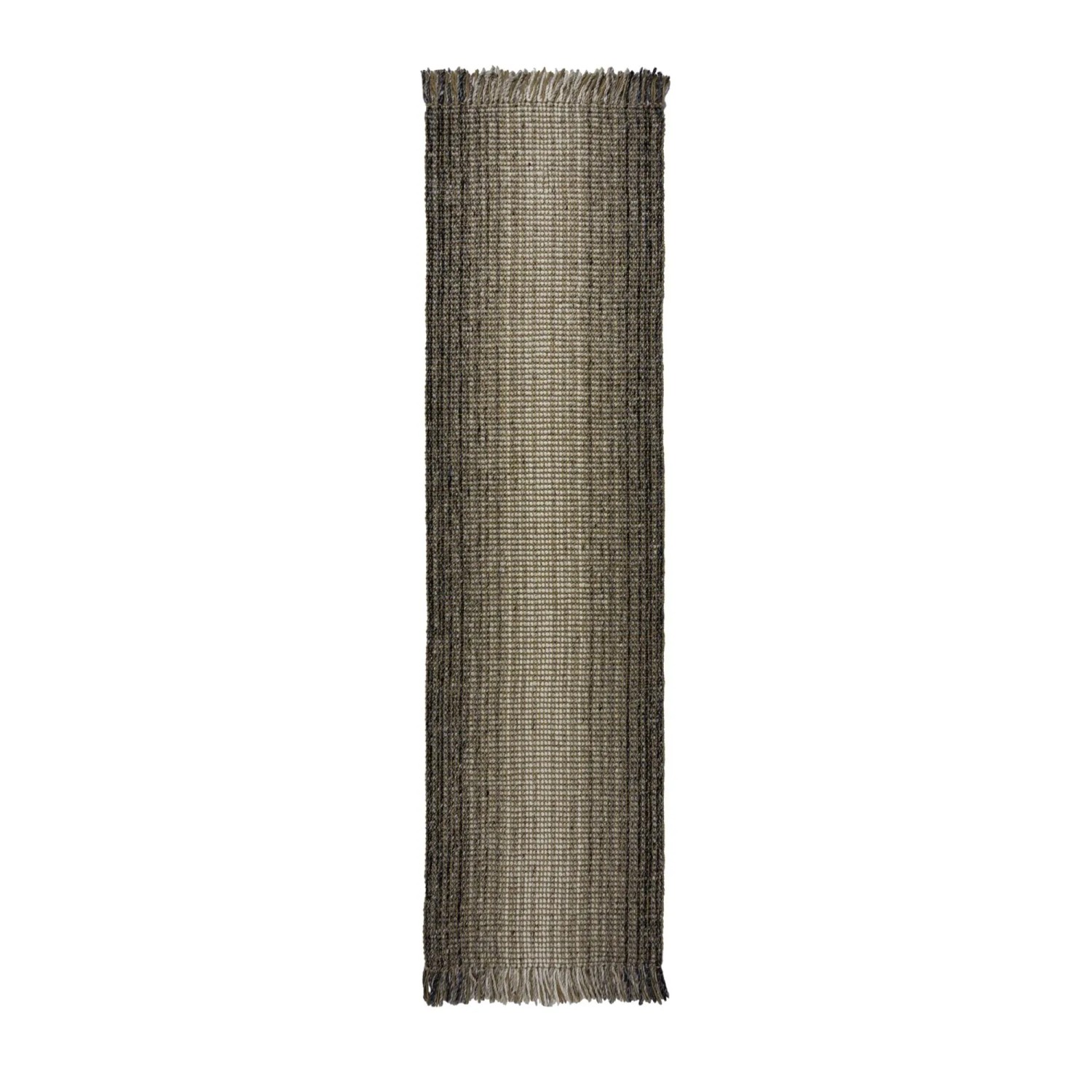 Flair Rugs Kurzflorteppich Jute Ombre 60 cm x 230 cm Grau