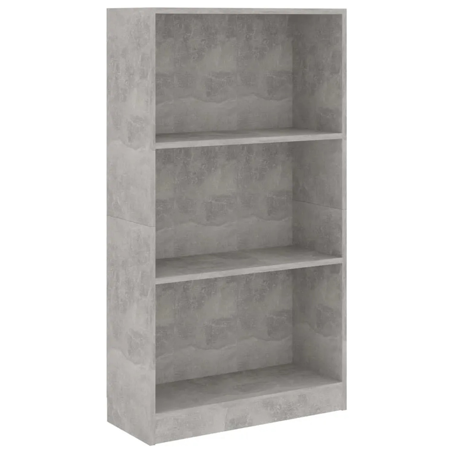 vidaXL Bücherregal 3 Fächer Betongrau 60x24x109 cm Holzwerkstoff 800868 günstig online kaufen