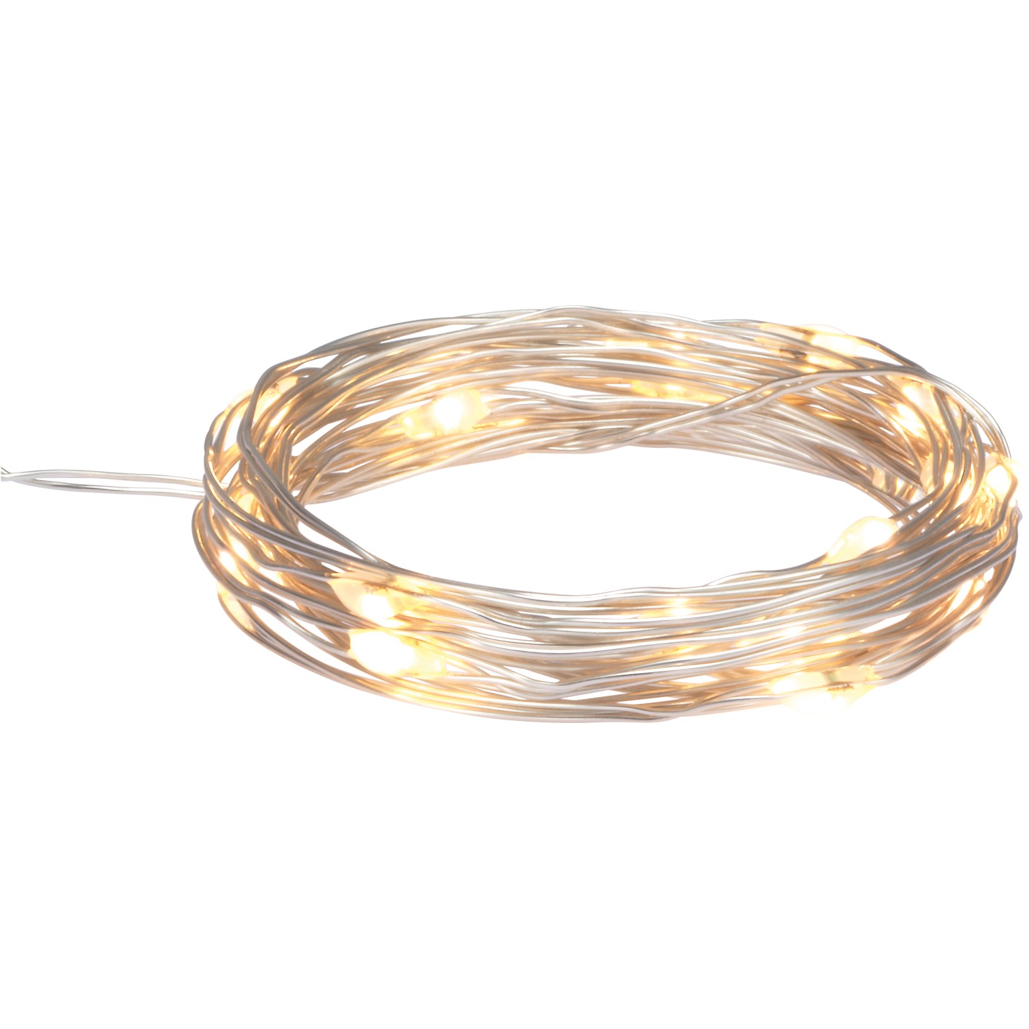 LED-Drahtlichterkette 20 LEDs Warmweiß 2 m