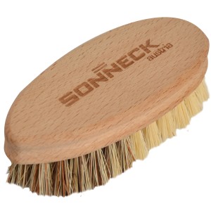 Sonneck Gemüsebürste Natura aus Holz mit Borsten für die Reinigung von Gemüse und Obst.