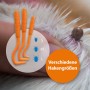 Ardap Zeckenhaken 3er-Set in Orange: Zeckenzange in verschiedenen Größen zur Zeckenentfernung bei Tieren.