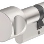 Abus Profilzylinder KE20NP Z30/K30 mit Knauf, silberfarben.