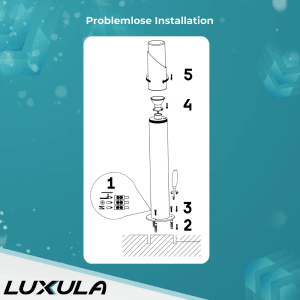 Montageanleitung für LUXULA Außenleuchte: Schritt-für-Schritt Anleitung zur Installation der Wegeleuchte.
