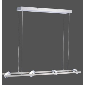 App-steuerbare LED-Pendelleuchte Lolasmart-Opti Stahl, 98 cm breit.