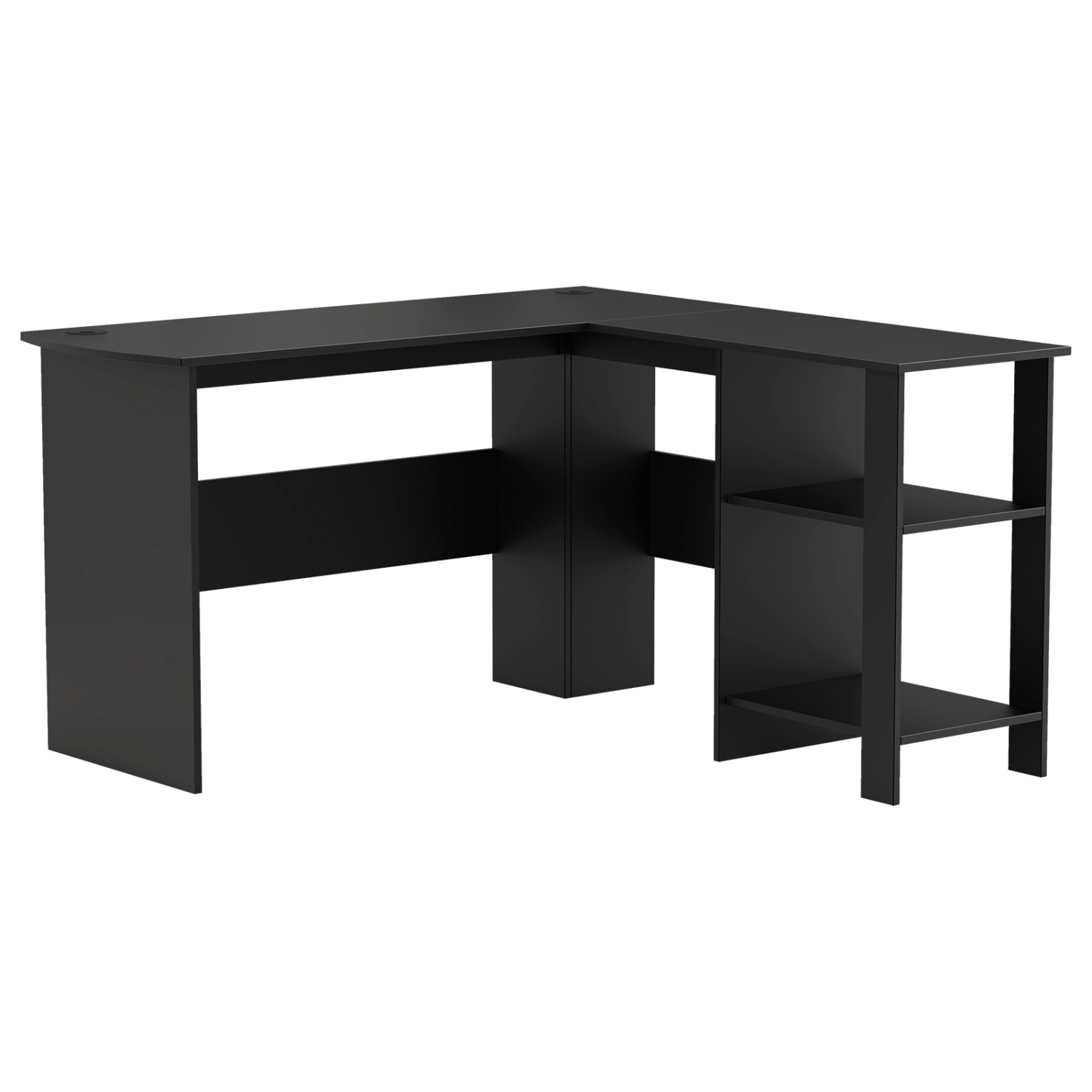 Costway Schreibtisch L-Form 130 x 130 x 74 cm Schwarz günstig online kaufen